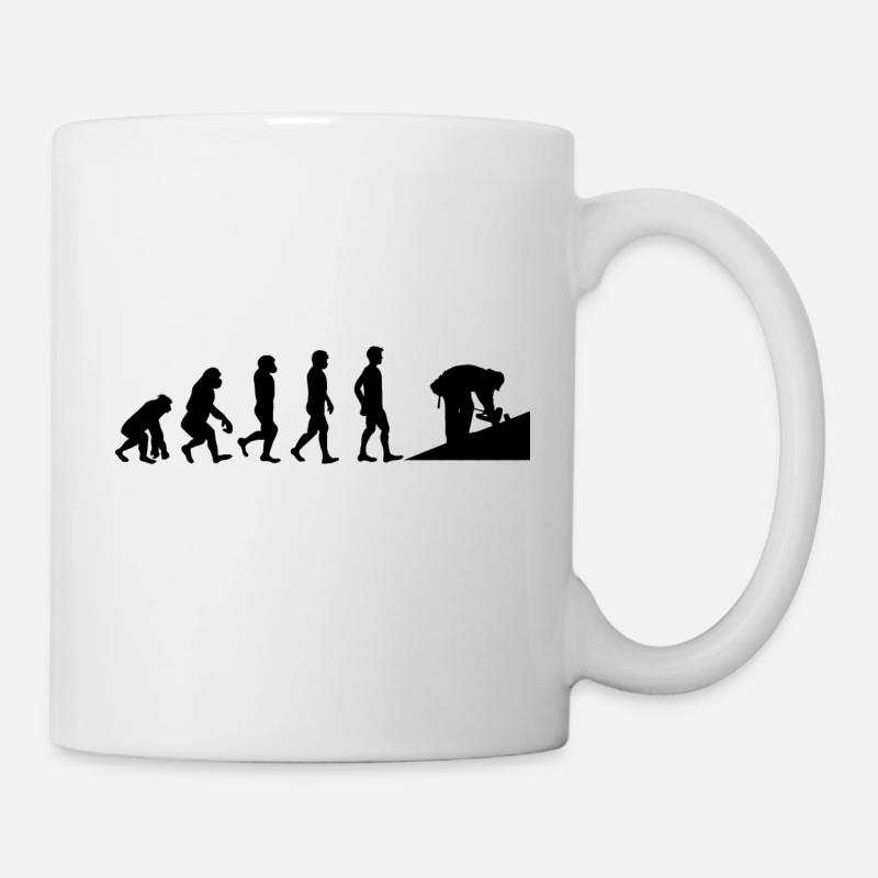 Dachdecker: Evolution of Roofer´s - Tasse - Weiß