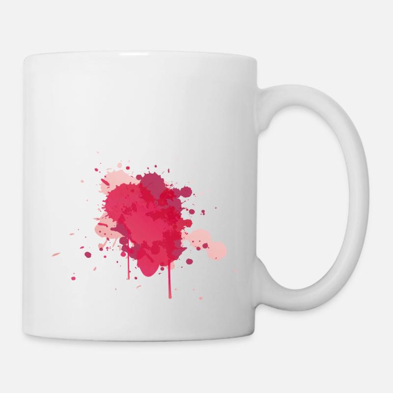 Watercolor Splash - Tasse - Weiß
