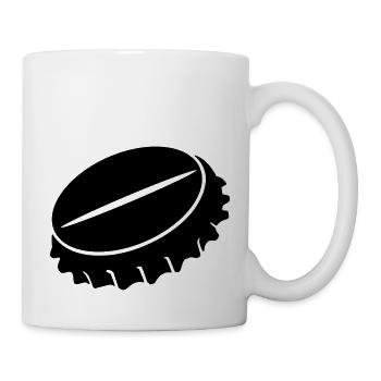 Deckel-Kronkorken - Tasse - Weiß - Rechts