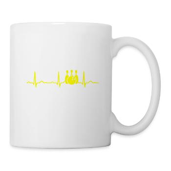 ECG HEARTBEAT BOWLING yellow - Mug - white - Right