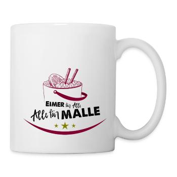 Eimer für Malle, Alle für Malle - Tasse - Weiß - Rechts