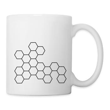 Waben - Tasse - Weiß - Rechts