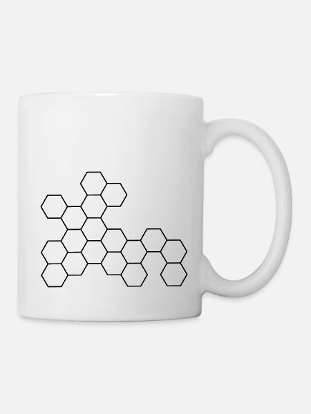 Waben - Tasse - Weiß