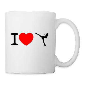 I love ice skating - figure skating - Mug - white - Right