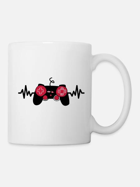 Le gaming c'est la vie, gameur, geek, console - Mug blanc - blanc