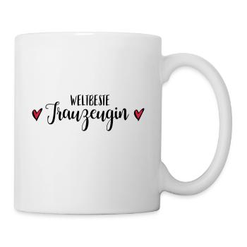 Beste Trauzeugin Dankeschön Geschenk - Tasse - Weiß - Rechts