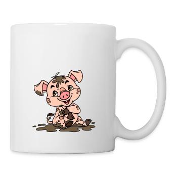 Dreckige Sau - Tasse - Weiß - Rechts