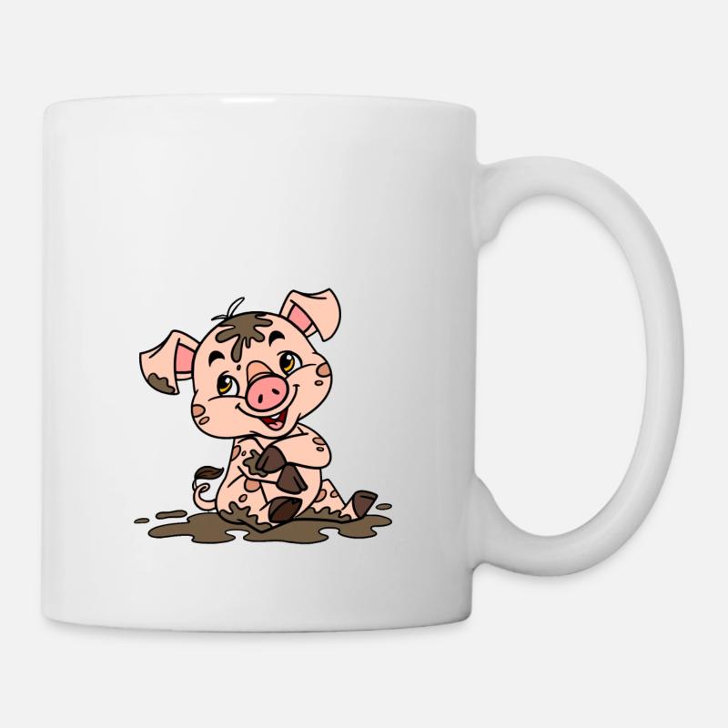 Dreckige Sau - Tasse - Weiß