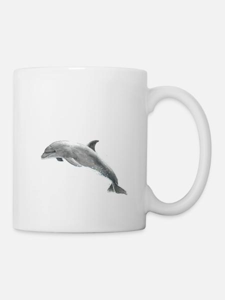 Delphin - Tasse - Weiß