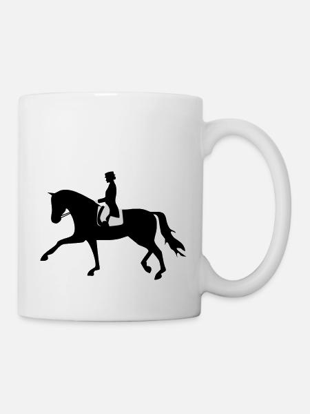 2541614 129634992 Dressurpferd - Tasse - Weiß