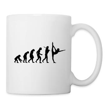 Yoga Evolution Gymnastik Karma Namaste Geschenk - Tasse - Weiß - Rechts