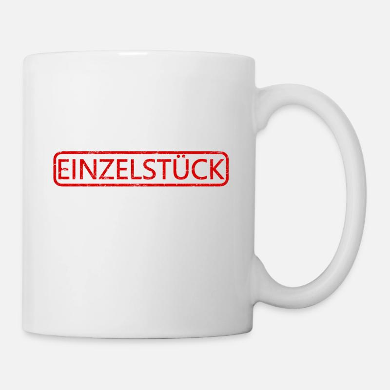 Einzelstück vintage Poststempel - Tasse - Weiß