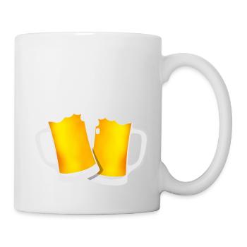 Bier Bierkrug Bierglas Biere Prost Krug Maß JGA - Tasse - Weiß - Rechts