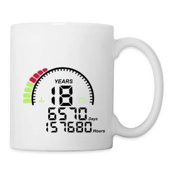 Gegen Jubiläum Jahre 18 Jahre - Tasse - Weiß - Rechts