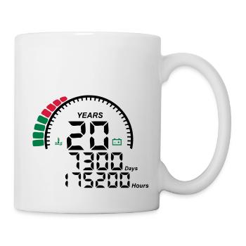 years 20 years anniversary meter - Mug - white - Right