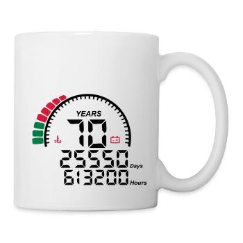 counter anniversary years 70 years - Mug - white - Right