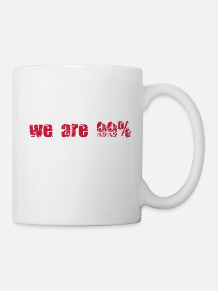 anonymous we are 99% - Tasse - Weiß