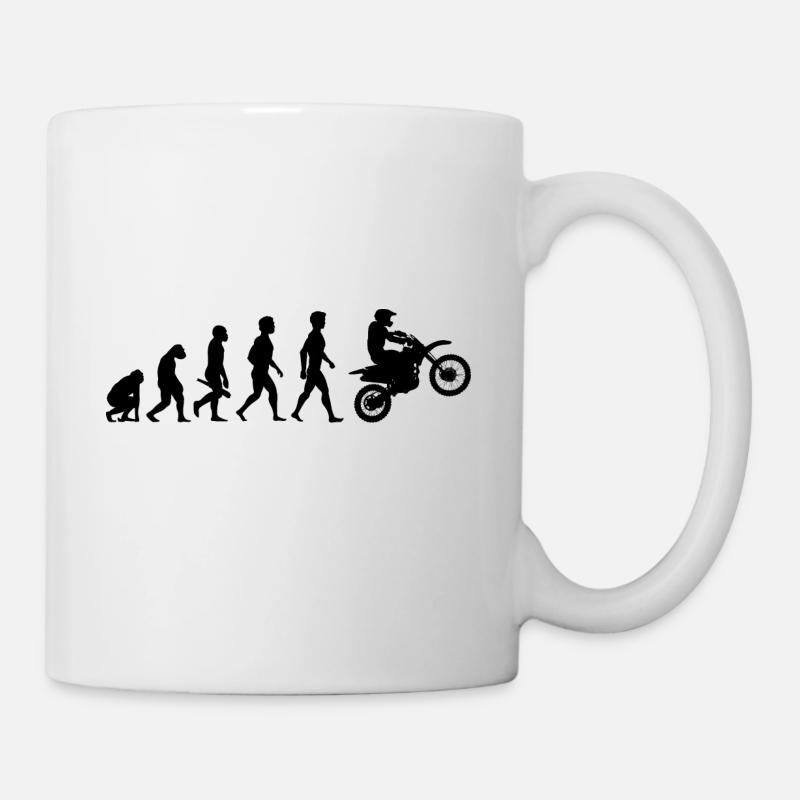 moto moto cyclomoteur moto Evolution1 - Mug blanc - blanc