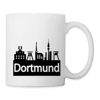 Skyline Dortmund - Tasse - Weiß - Rechts