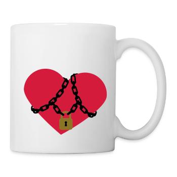 locked_heart - Mug blanc - blanc - Droite