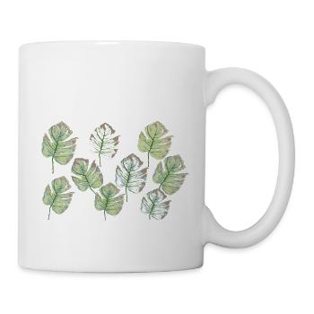 foliage pattern - Mug - white - Right