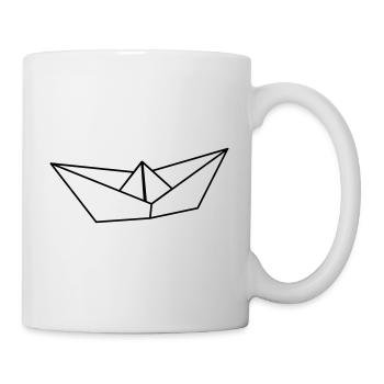 Papier bateau voilier - Mug blanc - blanc - Droite