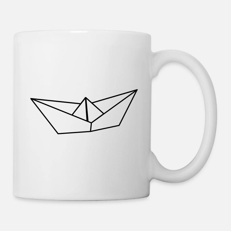 Paper Boat Sailboat - Mug - white