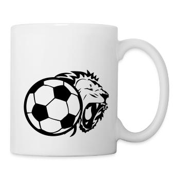 Soccer ball lion - Mug - white - Right