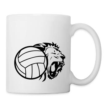 volleyball ball lion - Mug - white - Right