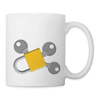 Schlüssel Chaos - Tasse - Weiß - Rechts