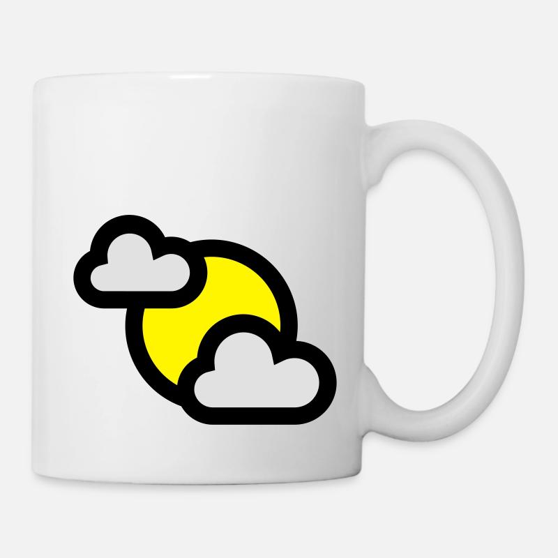 Icône météo ou icône partiellement couverte - Mug blanc - blanc