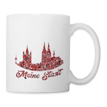 Ma ville Cologne Popart - Mug blanc - blanc - Droite