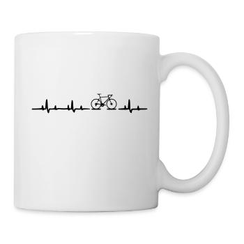 Road Bike EKG Fahrrad Herzschlag - Tasse - Weiß - Rechts