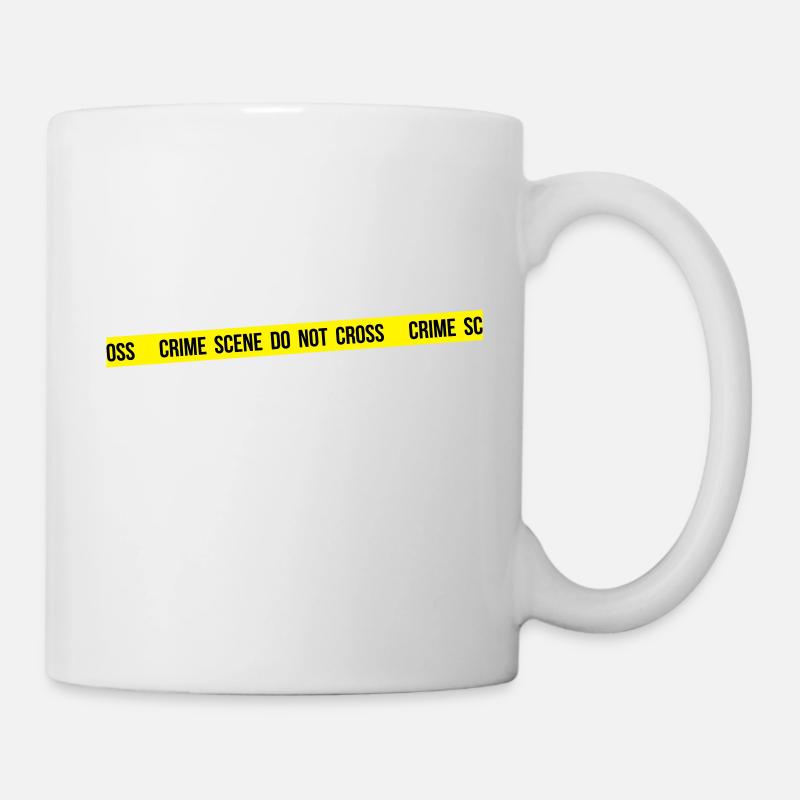 Tatort nicht überqueren - Tasse - Weiß