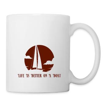 Voile - Mug blanc - blanc - Droite
