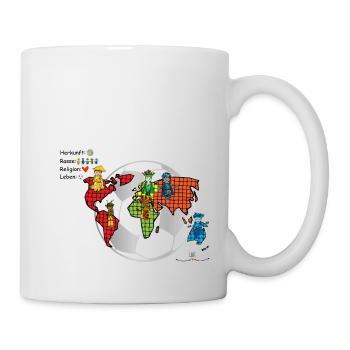 Le football relie les mondes - Les gardiens d'Orbis - Mug blanc - blanc - Droite