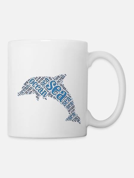 Delphin - Tasse - Weiß