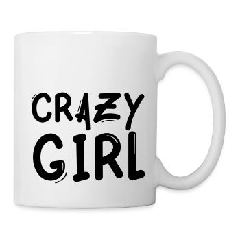crazy girl - Tasse - Weiß - Rechts
