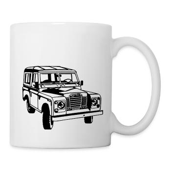 LR Landie Series illustration - Autonaut.com - Mug - white - Right