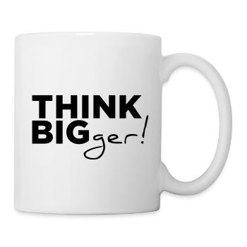 PENSEZ GROS ger! Conception de slogan de motivation - Mug blanc - blanc - Droite