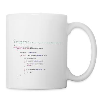 lustiger Java Code zum Sortieren - Tasse - Weiß - Rechts