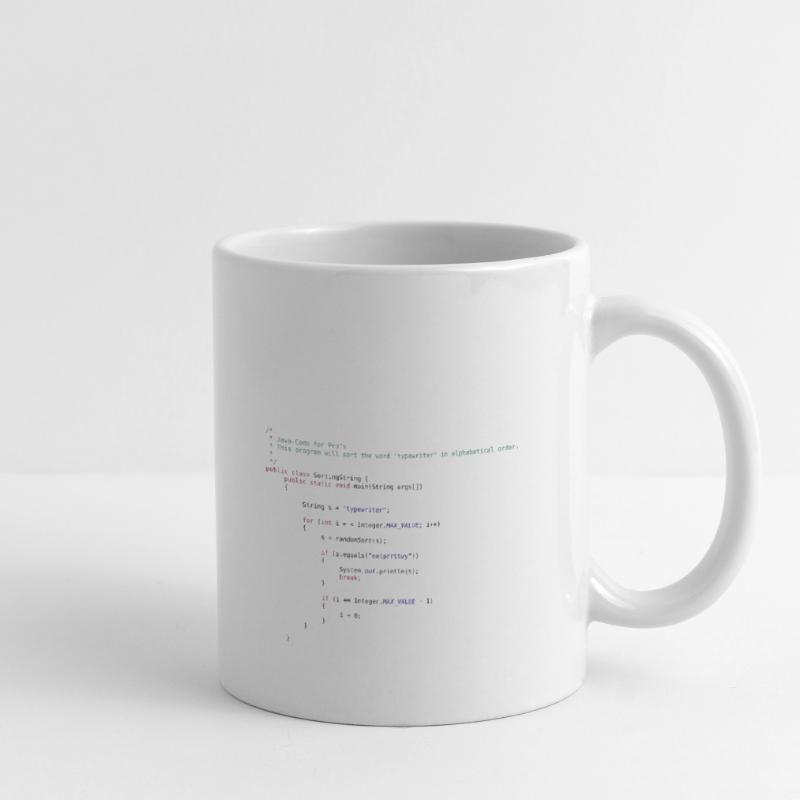 code Java drôle pour trier Mug blanc
