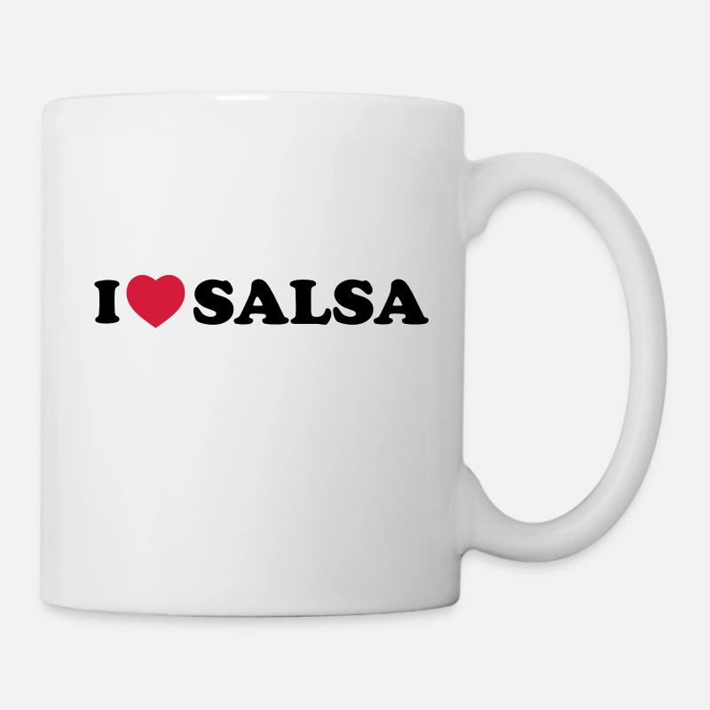 I love salsa - Tasse - Weiß