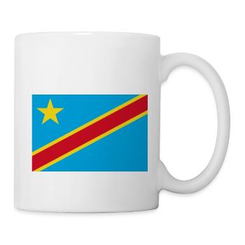 Flagge der Demokratischen Republik Kongo - Tasse - Weiß - Rechts
