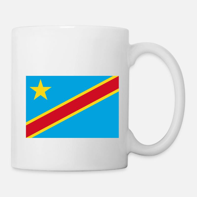 Drapeau de la République démocratique du Congo - Mug blanc - blanc