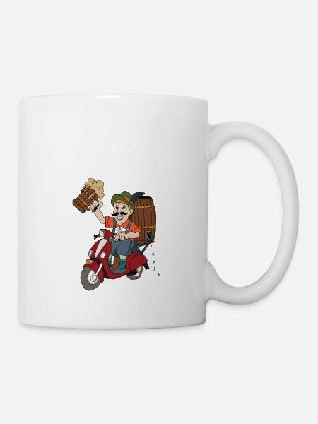 Bier Fass - Tasse - Weiß