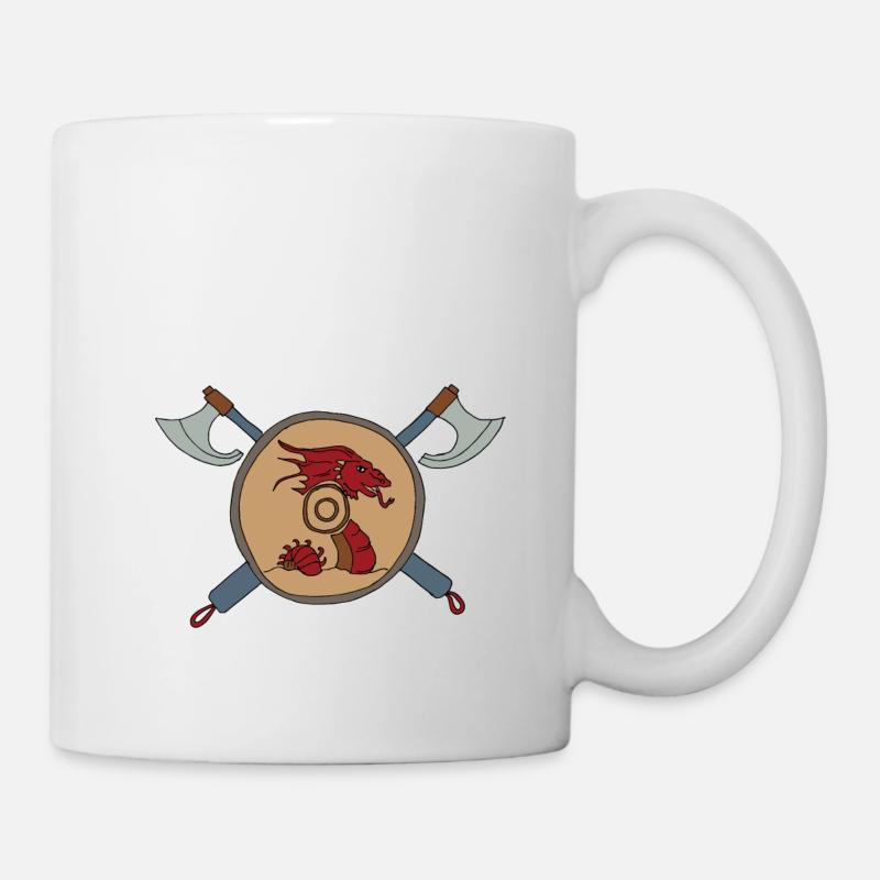 Wikinger Schild Vikings - Tasse - Weiß