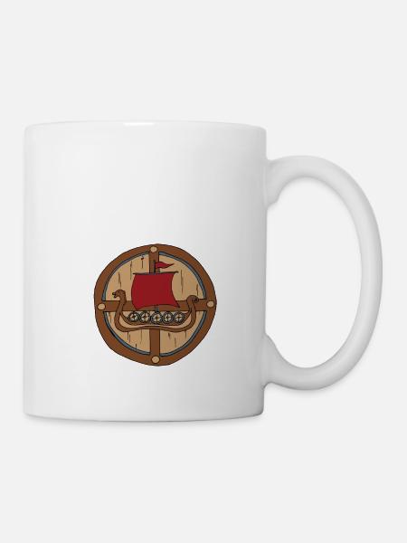 Wikinger Schild Vikings - Tasse - Weiß