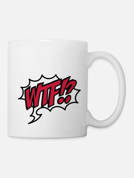 wtf - Tasse - Weiß