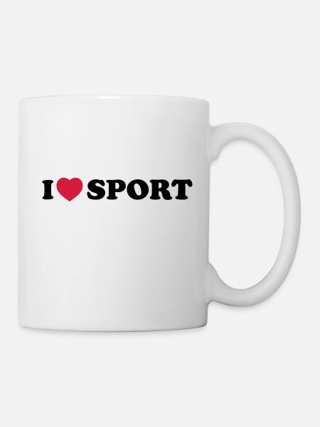 I love sport - Mug blanc - blanc